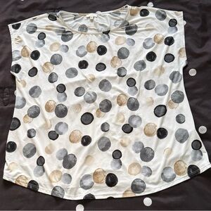 Polka Dot Women's Top - Black, Gray, White